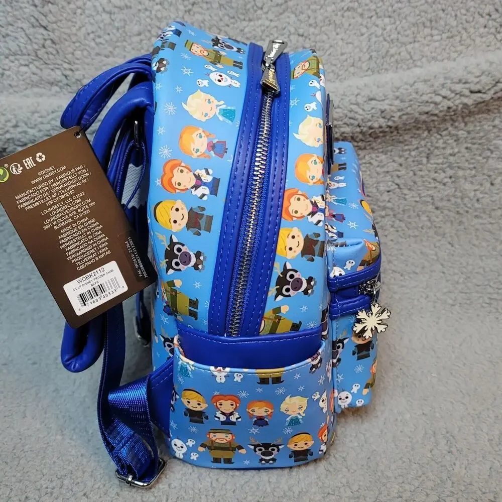 Loungefly Disney Frozen Mini Backpack All Over Design Elsa Anna Olaf Sven NEW